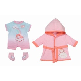 Baby Annabell Set hainute baie pentru papusi 43 cm: halat, salopeta si ciorapei